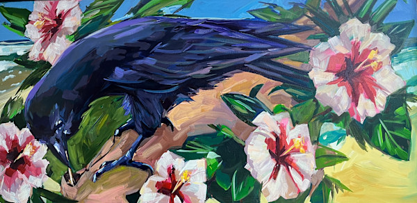 Alala (Hawaiian Raven) by Laura Green