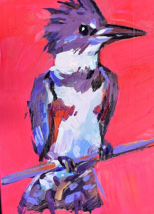 Kingfisher in Pink by Laura Green