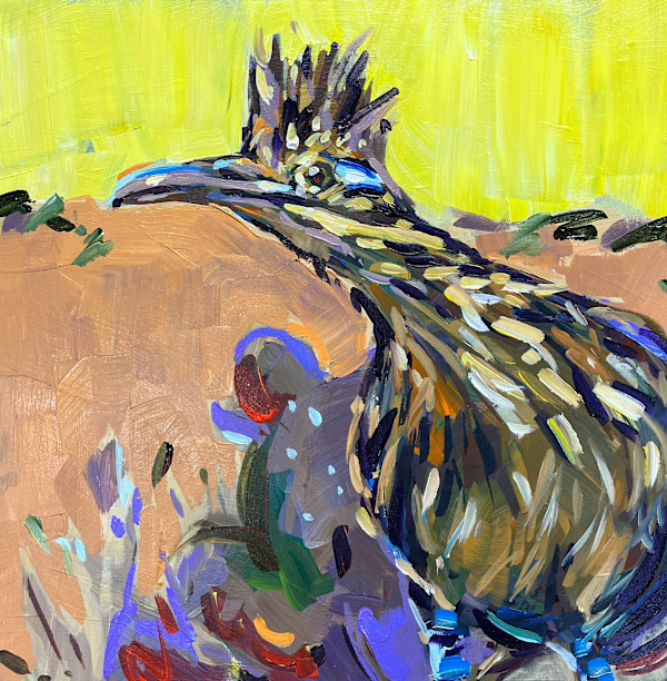 Roadrunner Peeking by Laura Green