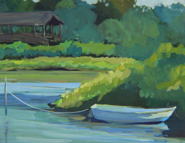 Blue Dinghy 2 by Janice Tippett