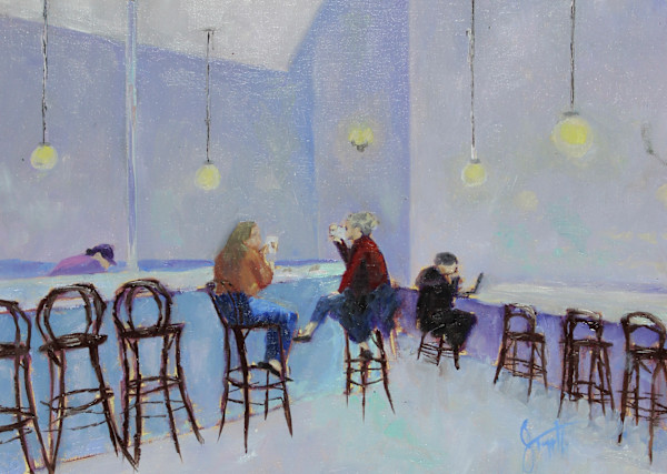 Coffee Talk Under the Lamps by Janice Tippett