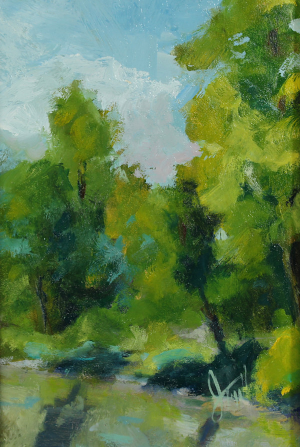 Viridian Morning on the Waters Edge by Janice Tippett