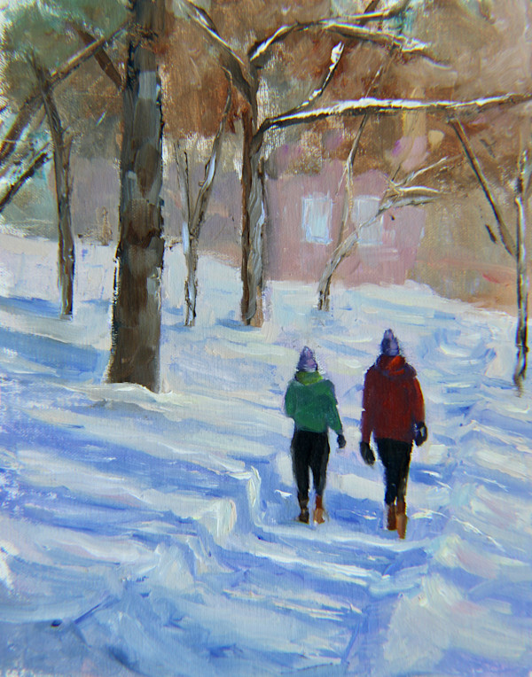 Side by Side Through the Snowy Path by Janice Tippett