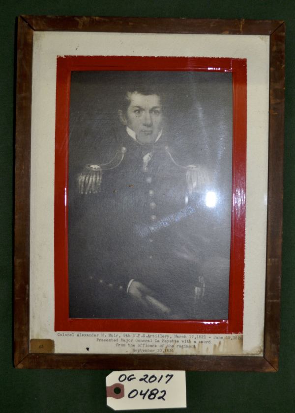 Colonel Alexander Muir 9th N.Y.S. Artillery 1821-1826