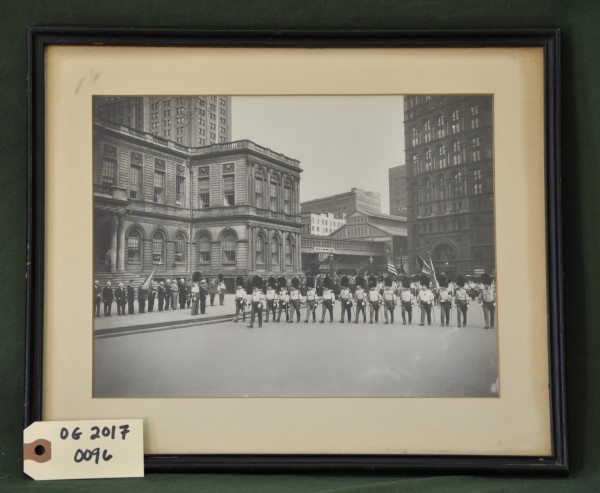 Old Guard Marching on the Street Near City Hall, New York City
