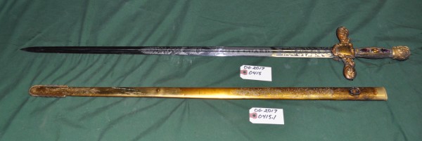 36.5 Inch Sword with 3.75 Inch Scabbard