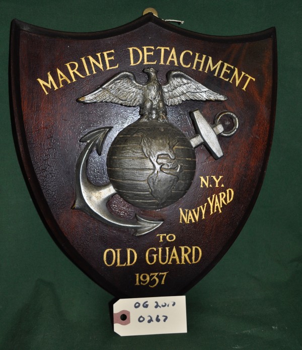 NY Navy Yard Marine Detachment Plaque to the Old Guard