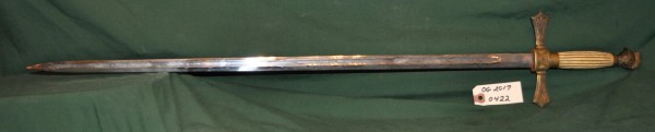 33.5 inch Sword, 27.5 inch Broken Leather Scabbard