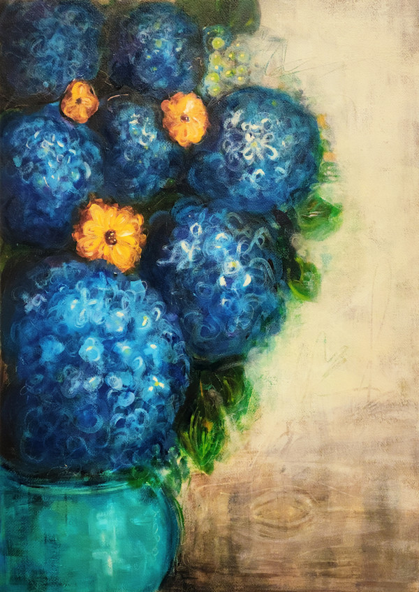 The Shape of Flowers in Blue and Yellow by Jodi Gaines