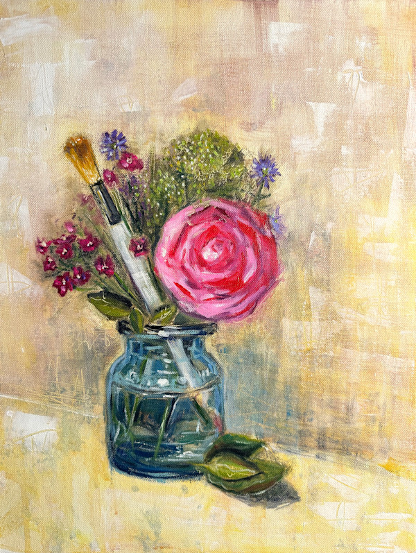 Bouquet with Brush, Alla Prima by Jodi Gaines