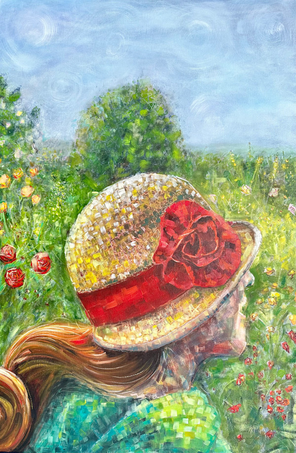 Woman in Red Rose Hat by Jodi Gaines