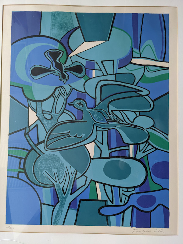 Bluebirds in Flight by Francoise Gilot