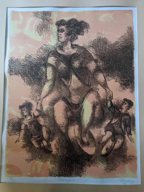 Unicyclists by Chiam Gross