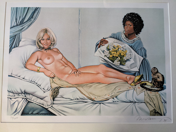 Manet's Olympia (set 4 "Salute to Art History") by Mel Ramos