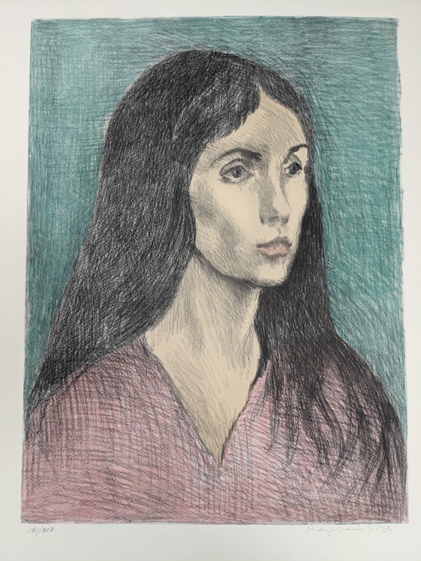 Woman with Black Hair by Raphael Soyer