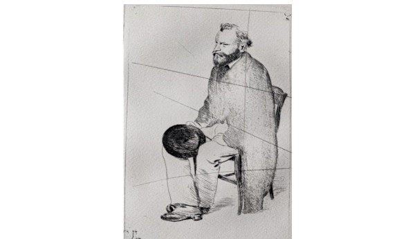 Portrait of Manet by Edgar Degas