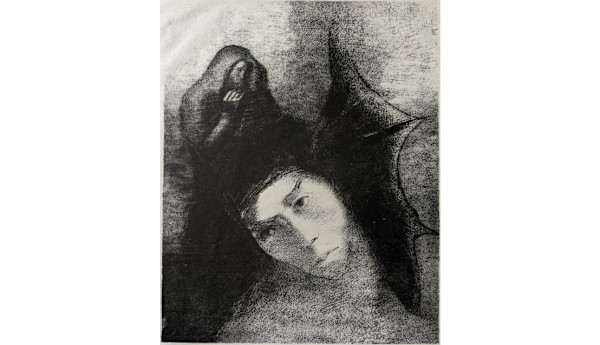 St. Antoine: "Que est le but de tout cela? Le Diable: ll n'y a pas de but!" (Mellerio 151) by Odilon Redon
