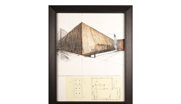 Plan  Wrapped Museum of Contemporary Art, Chicago by Christo and Jeanne-Claude Javacheff, Denat, Image 1.