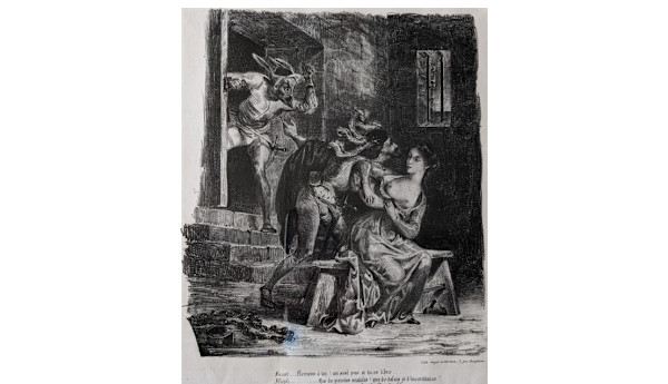 Faust Dans La Prison Le Marguerite by Eugene Delacroix, Image 1.
