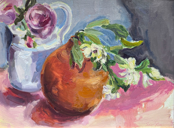 Flowers in Pottery by Sara Rae