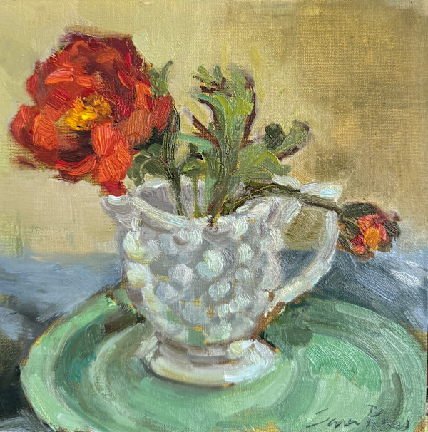Still Life with Green Plate by Sara Rae