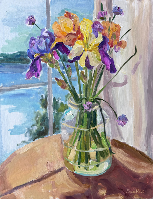 Irises by the Lake by Sara Rae