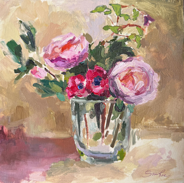 The One With the Roses and Clematis by Sara Rae