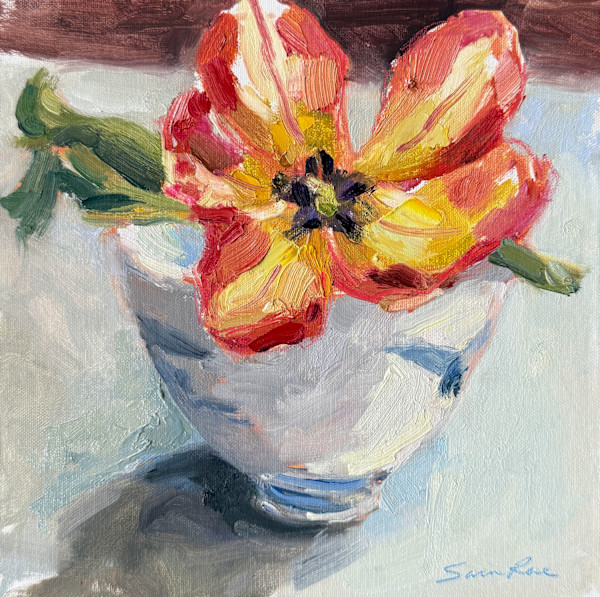 The One With the Tulip in China Cup by Sara Rae, Image 1.