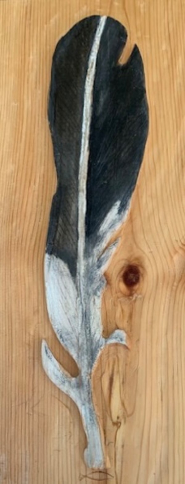 Noire et blanche/ Black And White Feather by Olga Grigoriev
