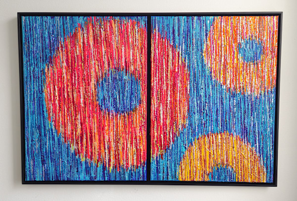 Singing Heart Diptych, Echoes of Illumination 2 by Rachel Wilsey