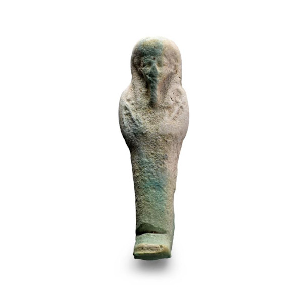 EGYPTIAN PALE BLUE FAIENCE SHABTI