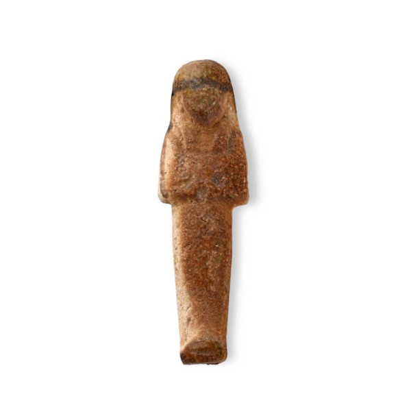 EGYPTIAN BROWN FAIENCE SHABTI
