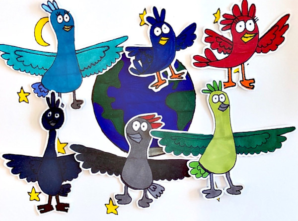 Birds On The Go Book Art by Gabe, Image 1.