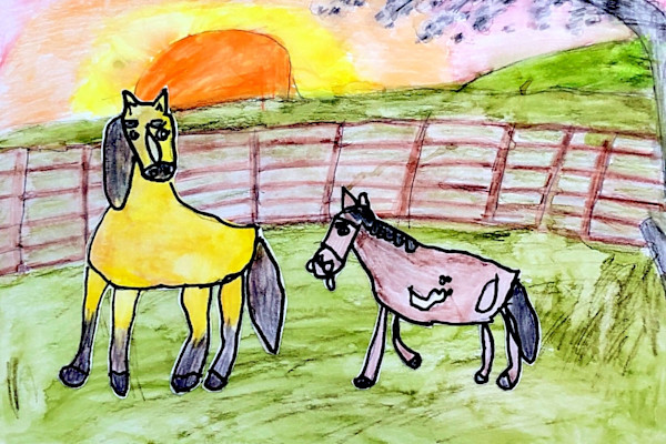 Horses In The Morning Light by Abbie