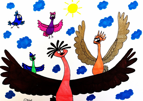 Bird Family by Gabe