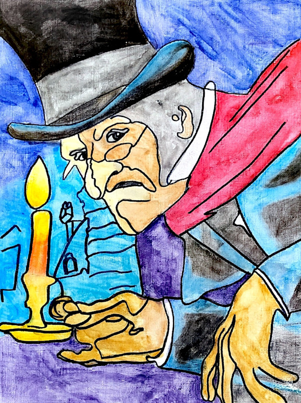 Scrooge With Candle by Garrett
