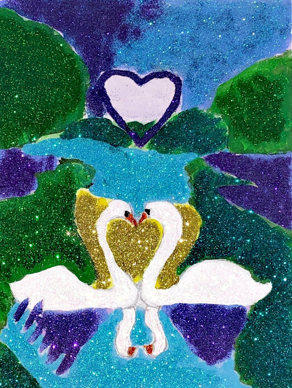 Swans In Glitter by HannahH