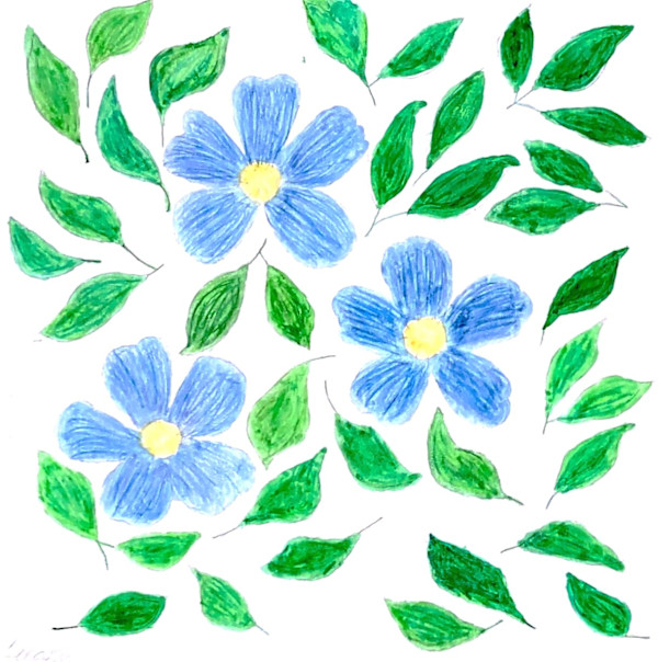 Flowers and Leaves by Lincoln, Image 1.