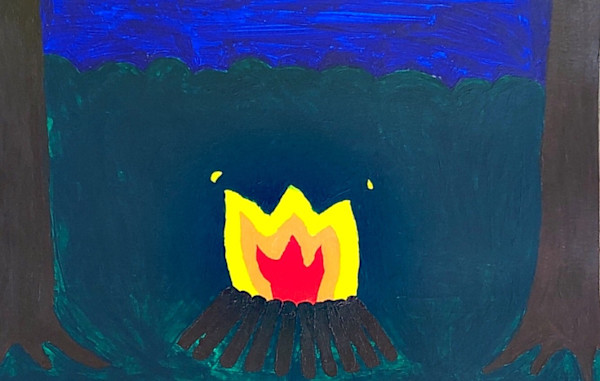 Campfire At Night by Lincoln
