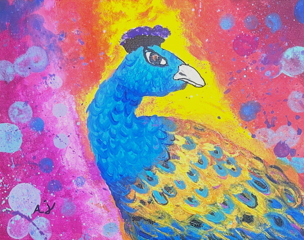 Blue Peacock by AJ