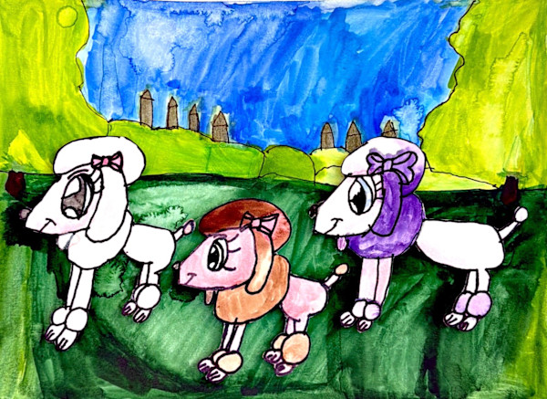 Poodles In The Park by Tiffany, Image 1.