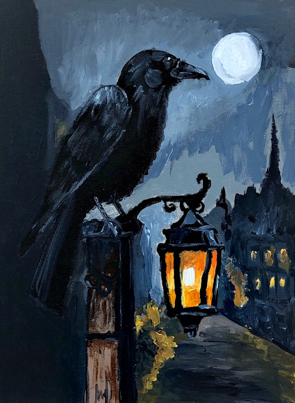 Raven & Street Light by AJ, Image 1.