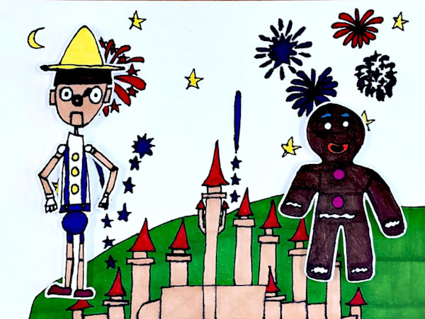 Pinocchio & Gingy by Gabe