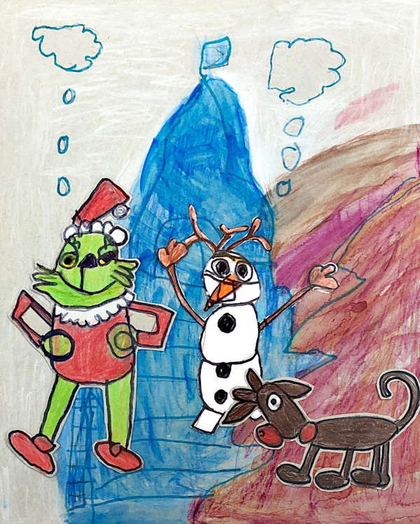 Grinch, Olaf and Max by Tex