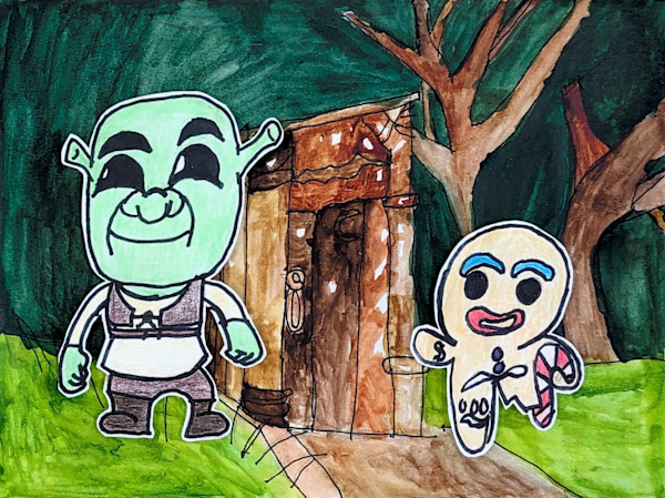 Shrek, Gingy & Outhouse by Tiffany