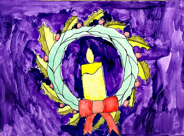 Candle & Wreath by Sebastian