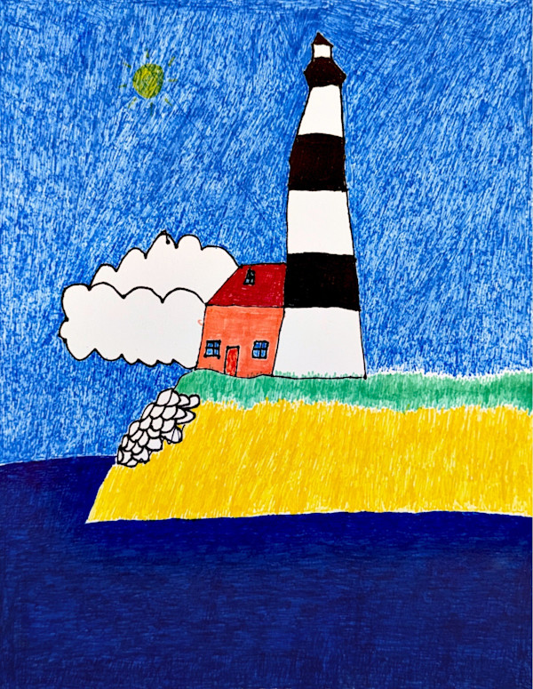 Lighthouse With Sun by Evan, Image 1.