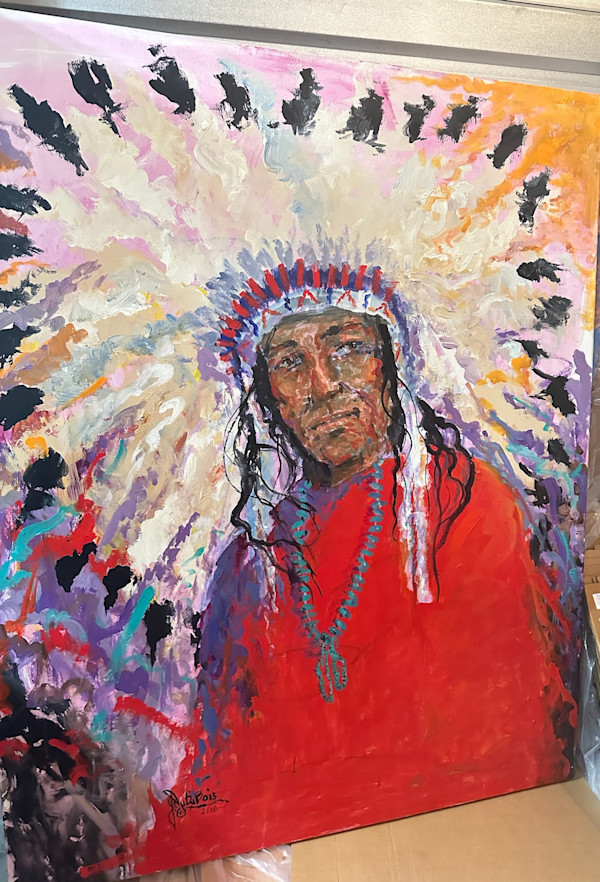 Chief with Headdress by Risa Dubois