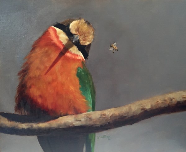 Bee Eater with Bee by Rose Tanner