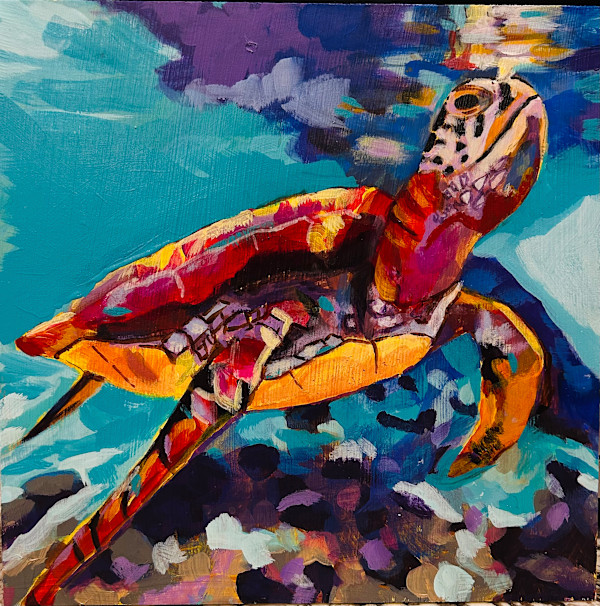 Tenacious Sea Turtle by Natalie Campbell